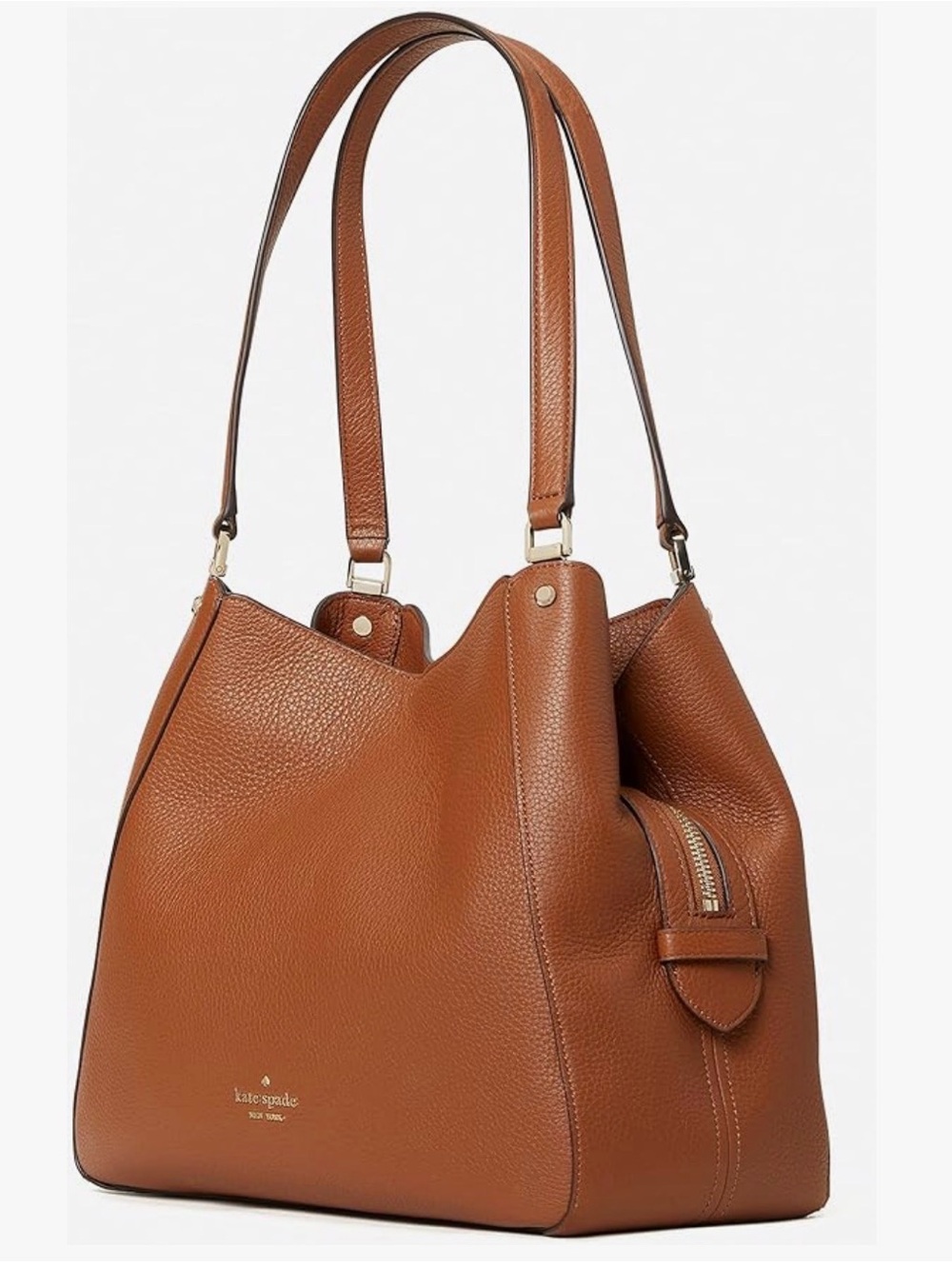 Kate Spade Leila Medium Triple Compartment Shoulder Bag (Warm Gingerbread) - Picture 2 of 12